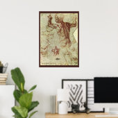 Studie über das libysche Sibyl durch Michelangelo Poster (Heimbüro)