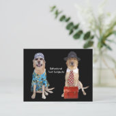 Studie über das Verhalten von Tieren/Labradoren/Hu Postkarte (Stehend Vorderseite)