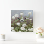 Studie über den botanischen Garten I Quadratische Wanduhr (Zuhause)