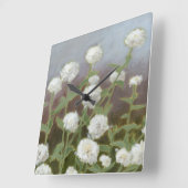 Studie über den botanischen Garten I Quadratische Wanduhr (Winkel)