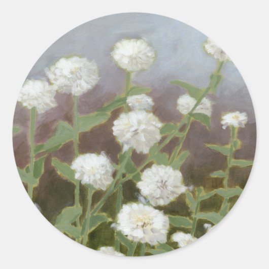 Studie über den botanischen Garten I Runder Aufkleber (Vorderseite)