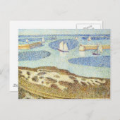 Studie über den Eintritt von Seurat in den Äußeren Postkarte (Vorne/Hinten)