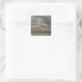 Studie über den Himmel mit Einstellung Sun, c.1862 Quadratischer Aufkleber (Tasche)