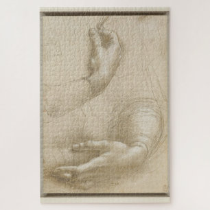 Studie über die Hand einer Frau - Leonardo da Vinc Puzzle
