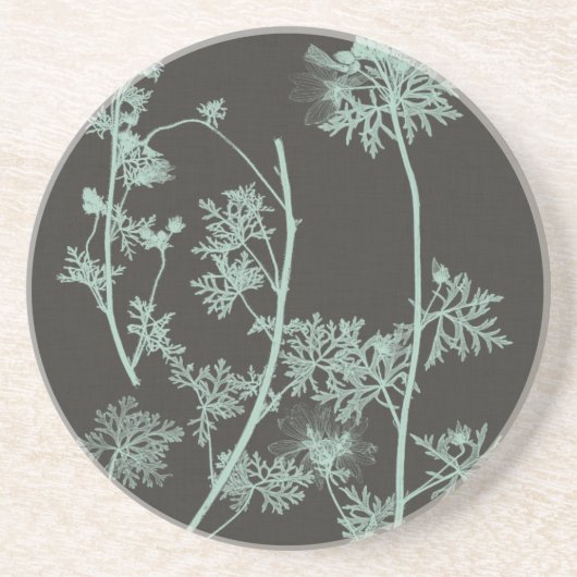 Studie über die Minze und die Kohle - Natur IV Getränkeuntersetzer (Vorne)