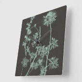 Studie über die Minze und die Kohle - Natur IV Quadratische Wanduhr (Winkel)