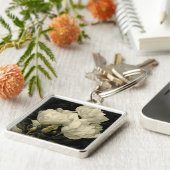 Studie über die weißen Blume des Peony Schlüsselanhänger (Seite)