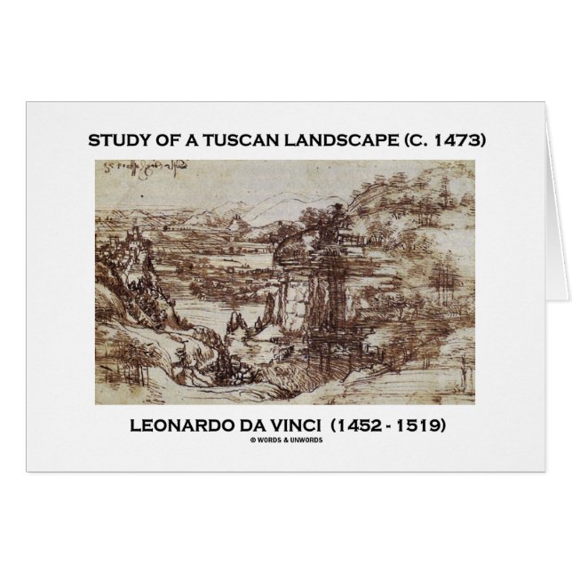 Studie über eine toskanische Landschaft 1473 Leona (Vorderseite (Horizontal))