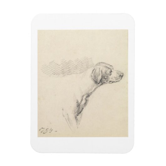 Studie über einen Hund, 1794 (Bleistift auf Papier Magnet (Vertikal)