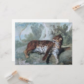 Studie über einen Leopard (von Jean-Baptiste Oudry Karte (Vorderseite/Rückseite Beispiel)