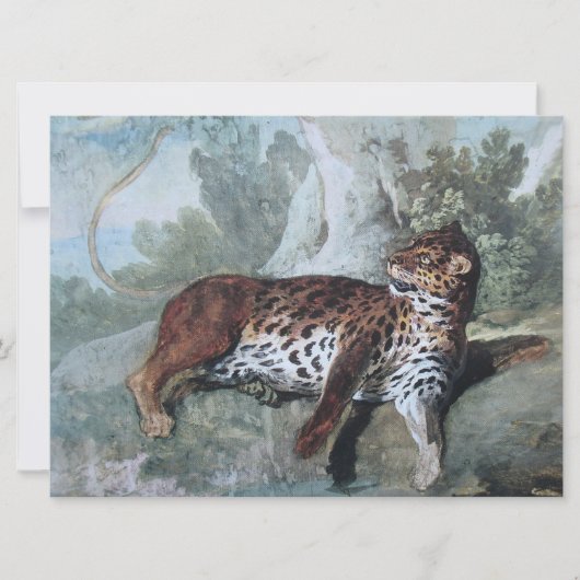 Studie über einen Leopard (von Jean-Baptiste Oudry Karte (Vorderseite)