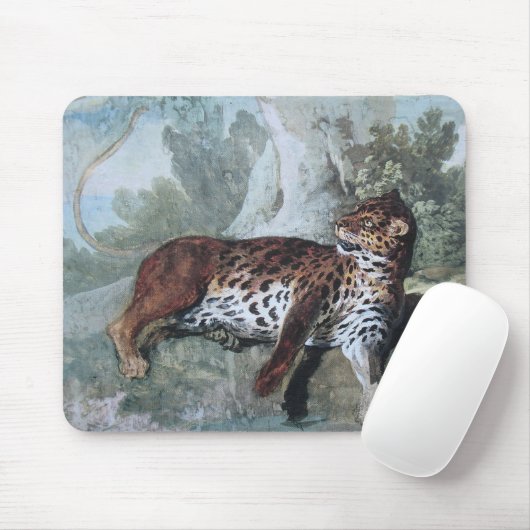 Studie über einen Leopard (von Jean-Baptiste Oudry Mousepad (Mit Mouse)