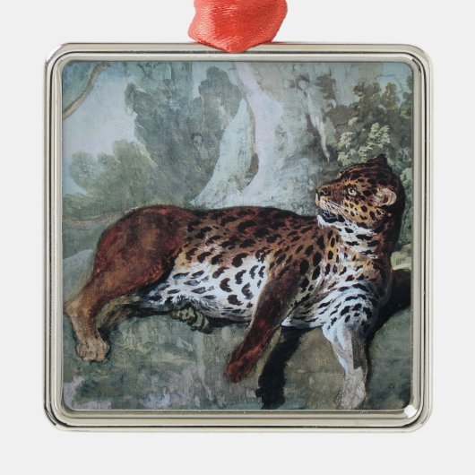 Studie über einen Leopard (von Jean-Baptiste Oudry Ornament Aus Metall (Vorne)