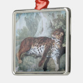 Studie über einen Leopard (von Jean-Baptiste Oudry Ornament Aus Metall (Links)