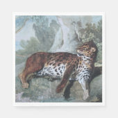 Studie über einen Leopard (von Jean-Baptiste Oudry Serviette (Vorderseite)