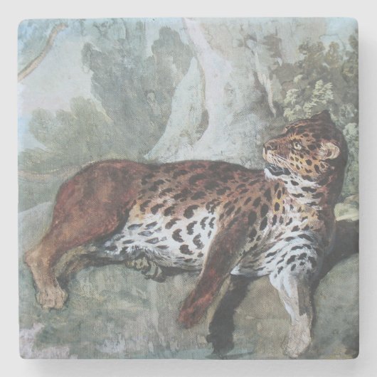 Studie über einen Leopard (von Jean-Baptiste Oudry Steinuntersetzer (Vorderseite)