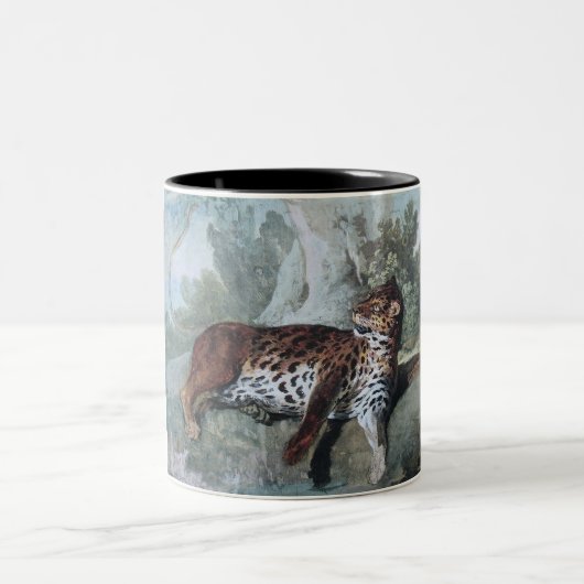 Studie über einen Leopard (von Jean-Baptiste Oudry Zweifarbige Tasse (Mittel)