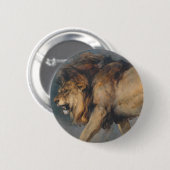 Studie über einen Löwen (von Edwin Henry Landseer) Button (Vorne & Hinten)