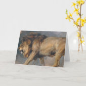 Studie über einen Löwen (von Edwin Henry Landseer) Karte (Gelbe Blume)