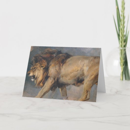 Studie über einen Löwen (von Edwin Henry Landseer) Karte (Vorderseite)