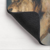 Studie über einen Löwen (von Edwin Henry Landseer) Mousepad (Ecke)