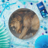 Studie über einen Löwen (von Edwin Henry Landseer) Pappteller (Party)