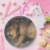 Studie über einen Löwen (von Edwin Henry Landseer) Pappteller (Party)