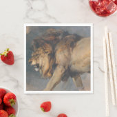 Studie über einen Löwen (von Edwin Henry Landseer) Serviette (Beispiel)