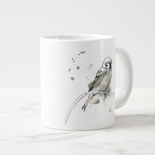 Studie über Gesturonale Vögel Jumbo-Tasse (Vorderseite Rechts)