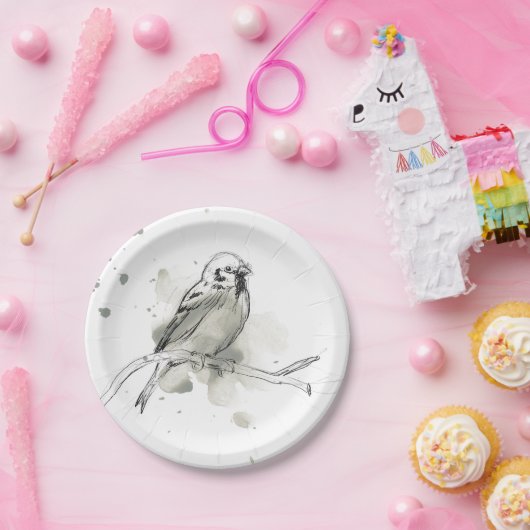 Studie über Gesturonale Vögel Pappteller (Party)