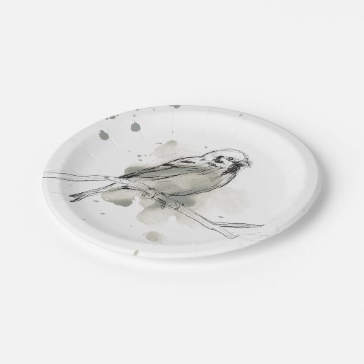 Studie über Gesturonale Vögel Pappteller (Schrägansicht)