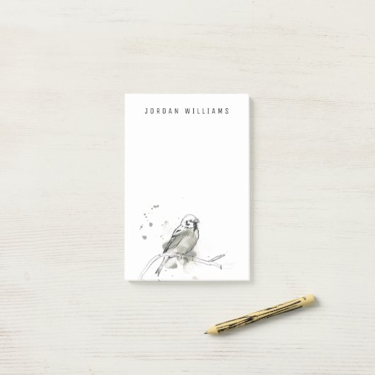 Studie über Gesturonale Vögel Post-it Klebezettel (Auf Schreibtisch)