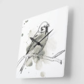 Studie über Gesturonale Vögel Quadratische Wanduhr (Winkel)