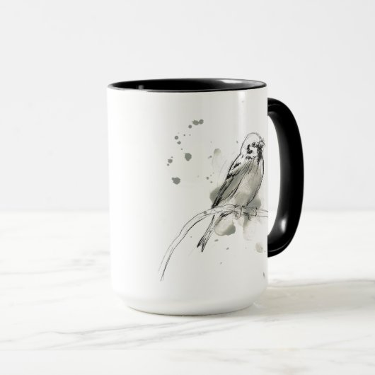 Studie über Gesturonale Vögel Tasse (VorderseiteRechts)