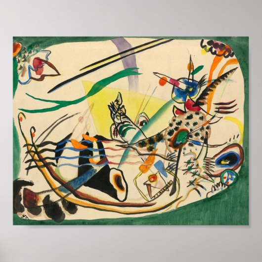 Studie über grüne Grenzen | Kandinsky Poster (Vorne)