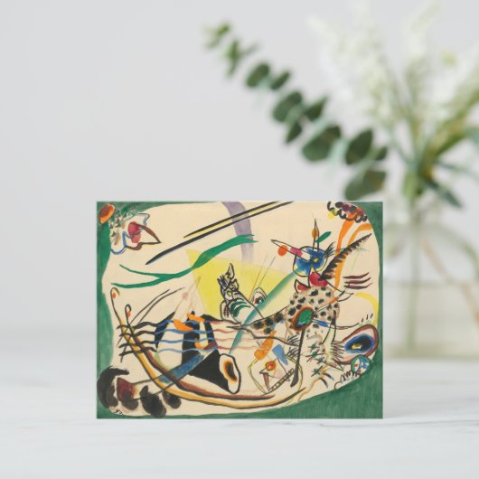 Studie über grüne Grenzen | Kandinsky Postkarte (Stehend Vorderseite)