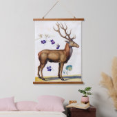 Studie über Hirsch und Blume, Arcimboldo Wandteppich Mit Holzrahmen (Schlafzimmer)