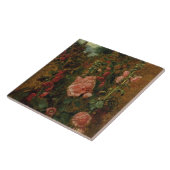 Studie über Hollyhocks, c.1826 (Öl an Bord) Fliese (Seite)