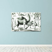 Studie über Tiere und Blume, in Gravur Leinwanddruck (Insitu (Holzboden))