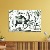 Studie über Tiere und Blume, in Gravur Leinwanddruck (Insitu (Wohnzimmer))