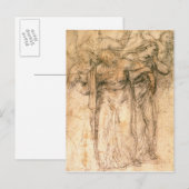 Studie über Trauerfrauen Postkarte (Vorne/Hinten)