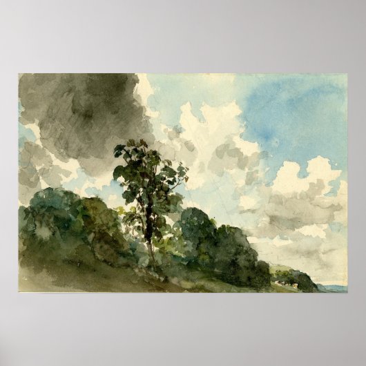 Studie über Wolken und Bäume - John Constable Poster (Vorne)