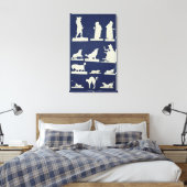 Studie über Zahlen und Tiere Leinwanddruck (Insitu (Schlafzimmer))
