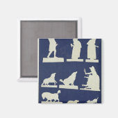 Studie über Zahlen und Tiere Magnet (Vorderseite/Rückseite)
