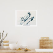 "Studie über zwei Füße" Poster (Küche)