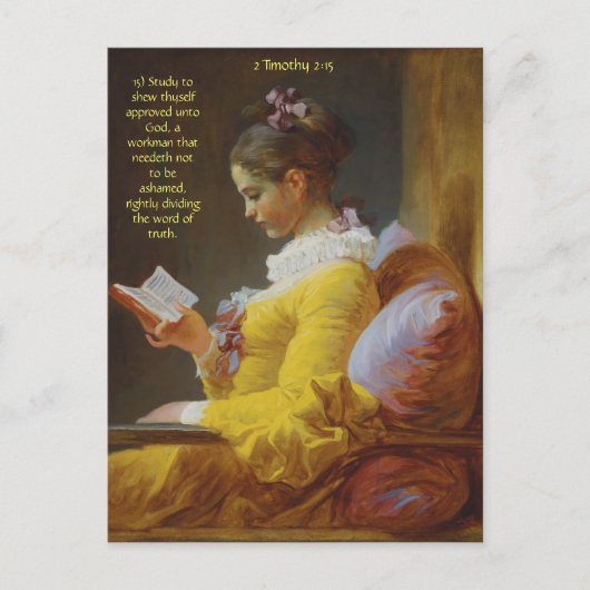Studie, um sie selbst zu erforschen, Gott genehmig Postkarte (Vorderseite)