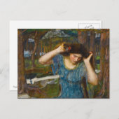 Studie Vain Lamorna für Lamia von Waterhouse Postkarte (Vorne/Hinten)