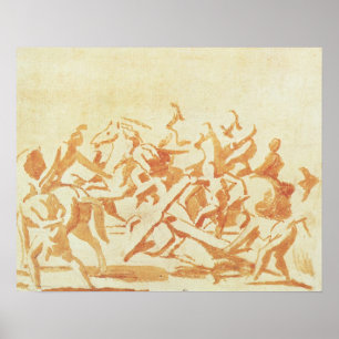 Studie von Christus das Kreuz tragend (Kreide und Poster