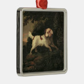 Studie von Clumber Spaniel Silbernes Ornament (Rechts)