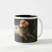 Studie von Clumber Spaniel Zweifarbige Tasse (VorderseiteRechts)